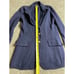 Lauren Ralph Lauren Combed Cotton Knit Blazer Navy Crest Button Gold Tone Sz XS