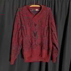 Daniel Axel 70s patterned cowl sweater Italy