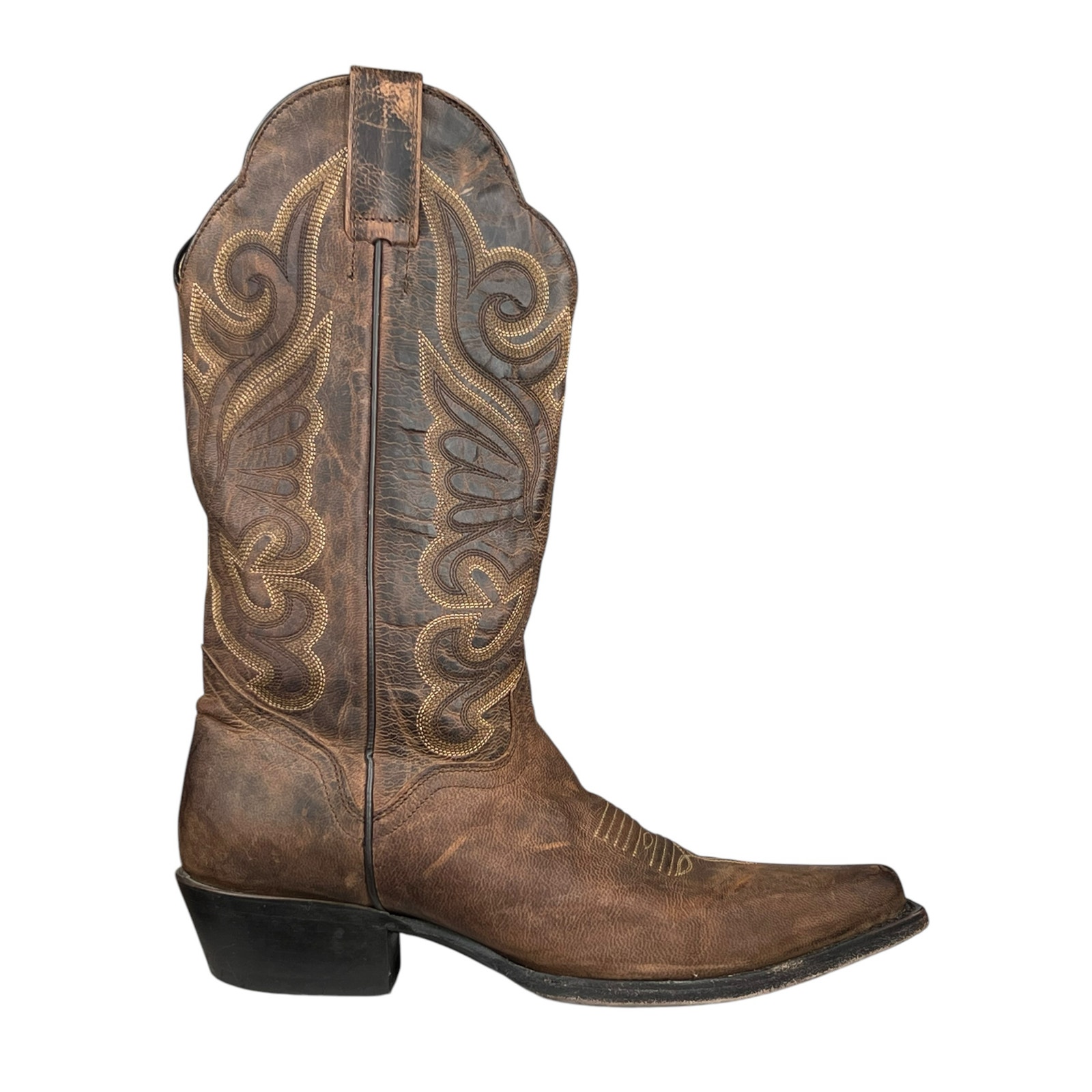 J.B. Dillon Women’s Brown Leather Westwern Cowgirl Boots Size US 7.5 B