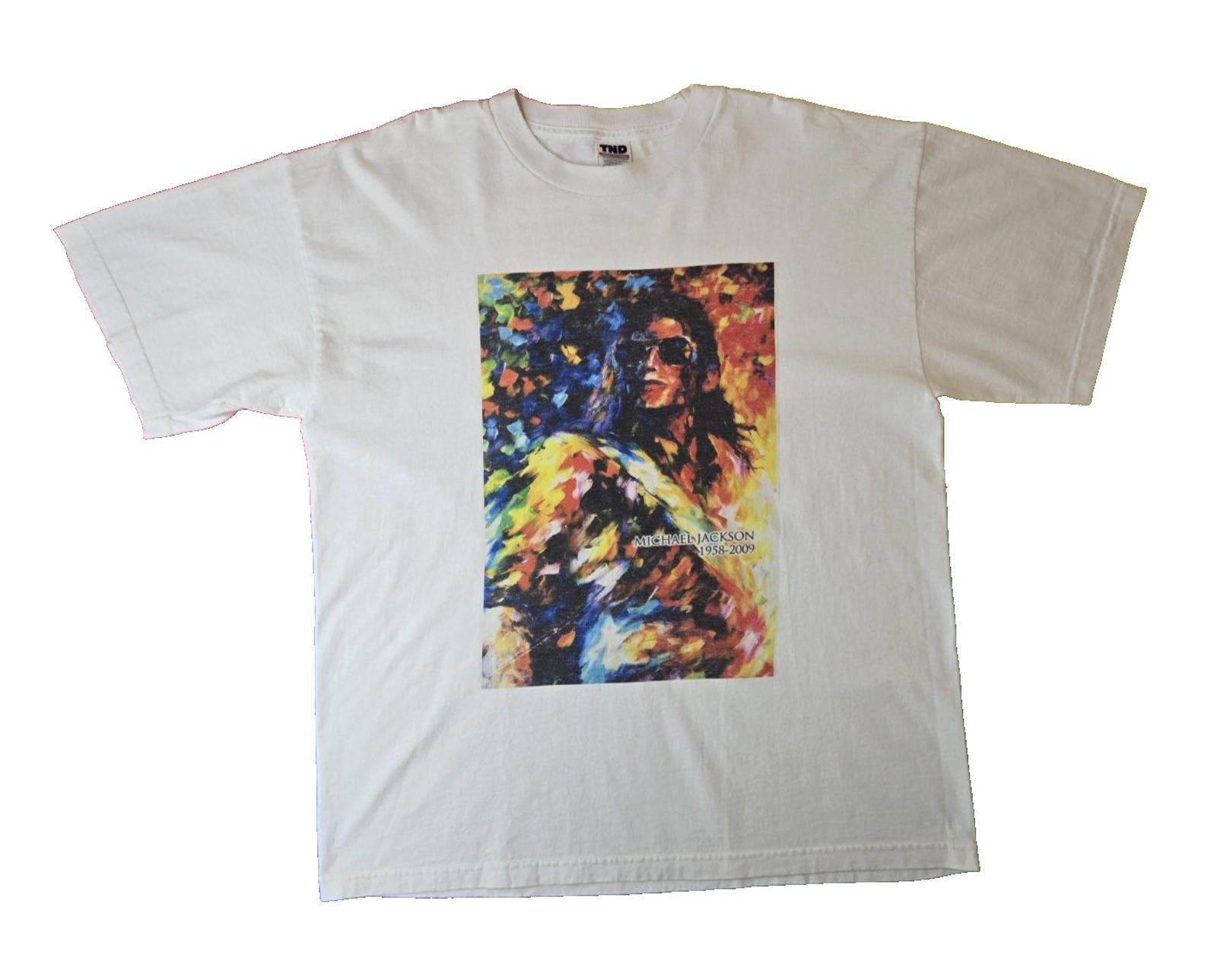 Michael Jackson Vintage Y2K RIP Rest in Peace Art Graphic White T Shirt Mens XL