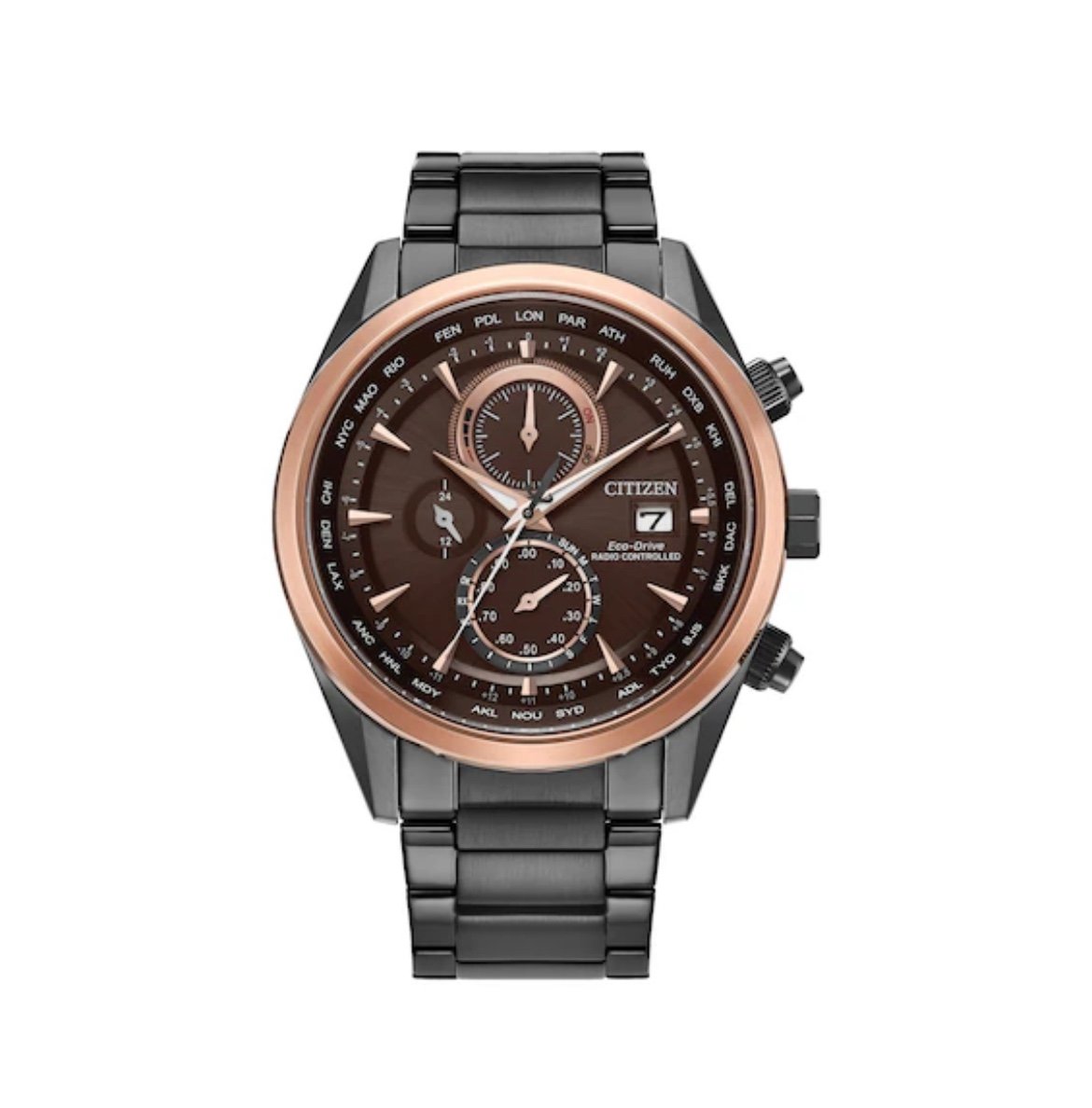 Citizen Eco-Drive Men's Chronograph Radio Control Gray-Tone Watch AT8267-51X