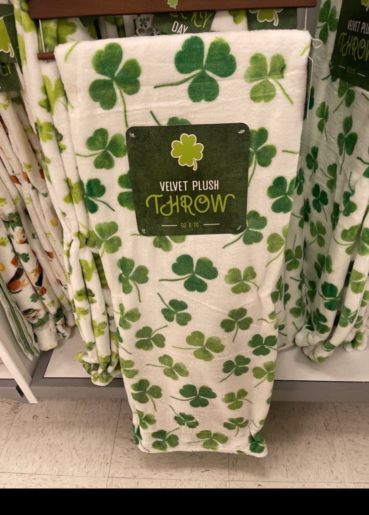 St. Patrick's Day Shamrock Throw