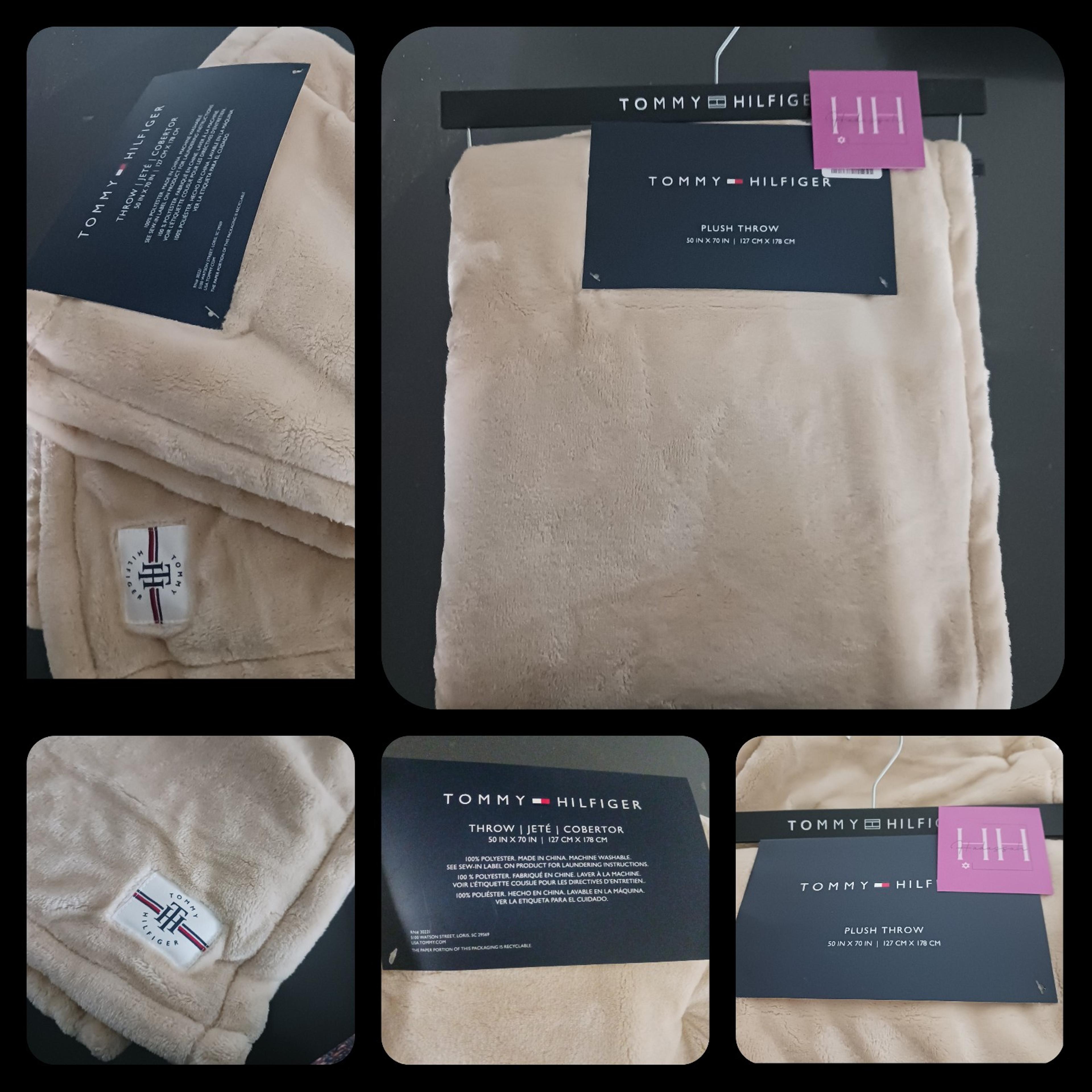 Tommy hilfiger plush throw Clearance