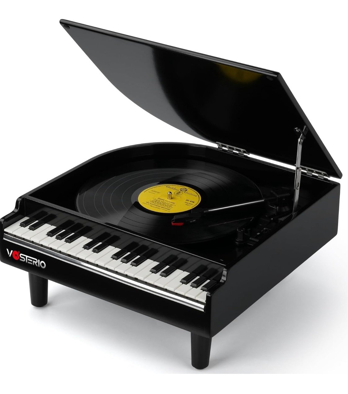 Bluetooth RecordPlayer/Built-in Speakers, Modern 3-Speed Turntable/USB Playback