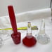 Towle Crystal Wine Stoppers and 2 signed Oleg Cassini one red unsigned lot of 5