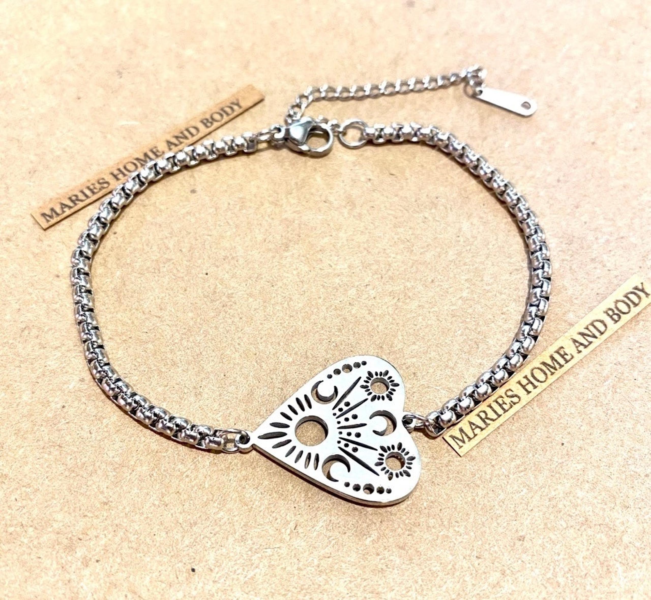 bracelet Ouija Board Planchette Plank sun moon stars jewelry new Unisex spooky