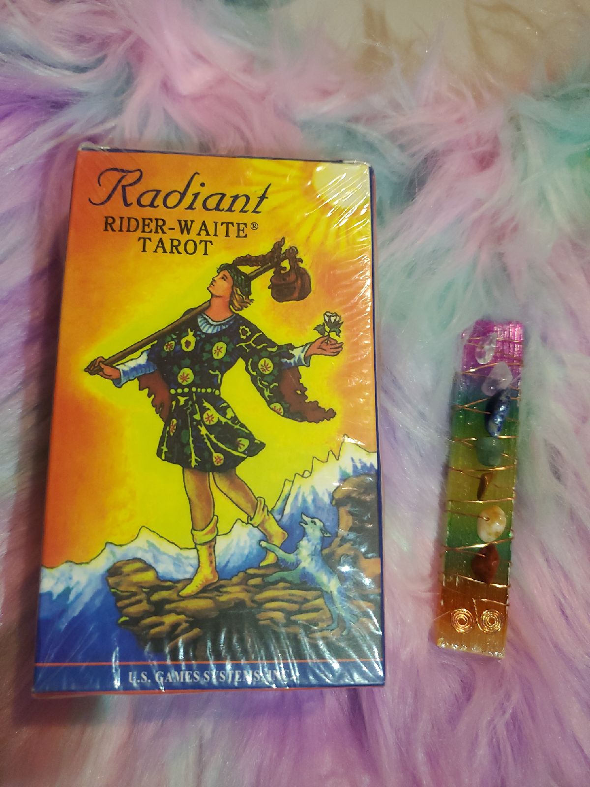 Radiant Rider-Waite Tarot and Aura Selenite Wand