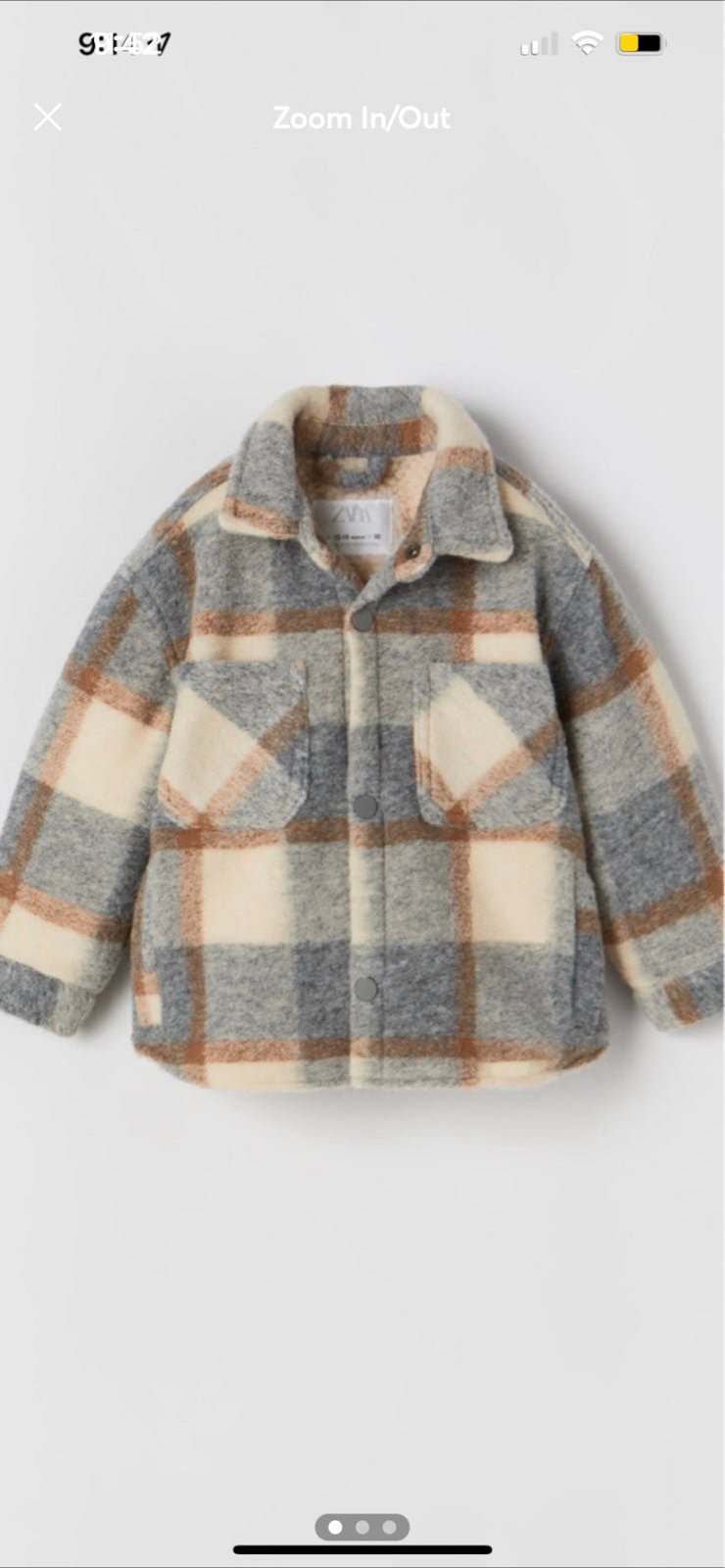 zara new jacket sz3/4y