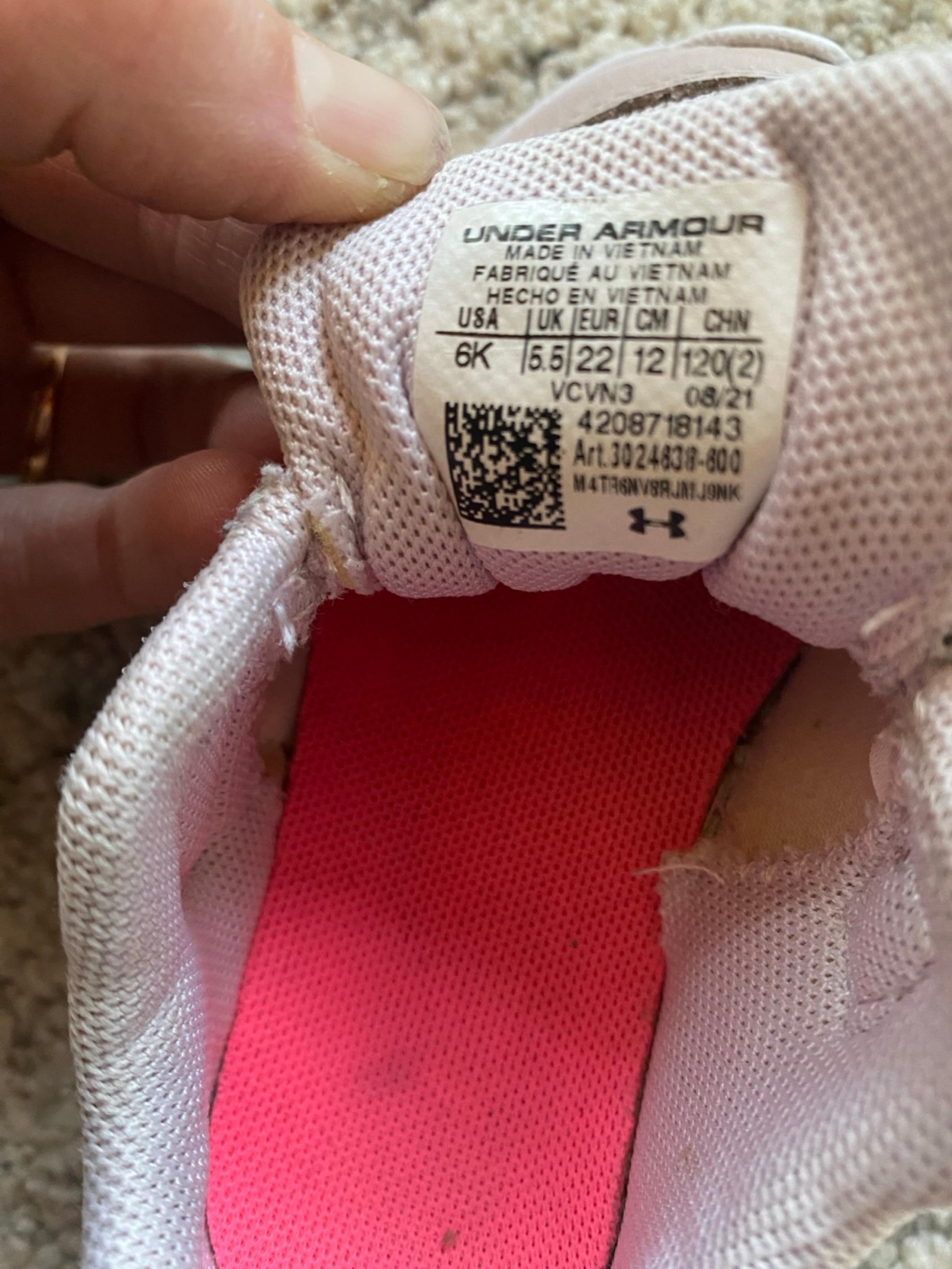 Under Armour Toddler Girl Shoes Size 6