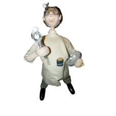 Vtg Roldan Klumpe doll Eye Doctor Optometrist very rare made in Spain 50s