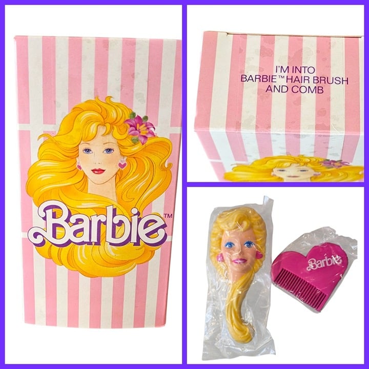 Rare Vintage Avon Barbie Doll Brush And Comb Set Never Opened