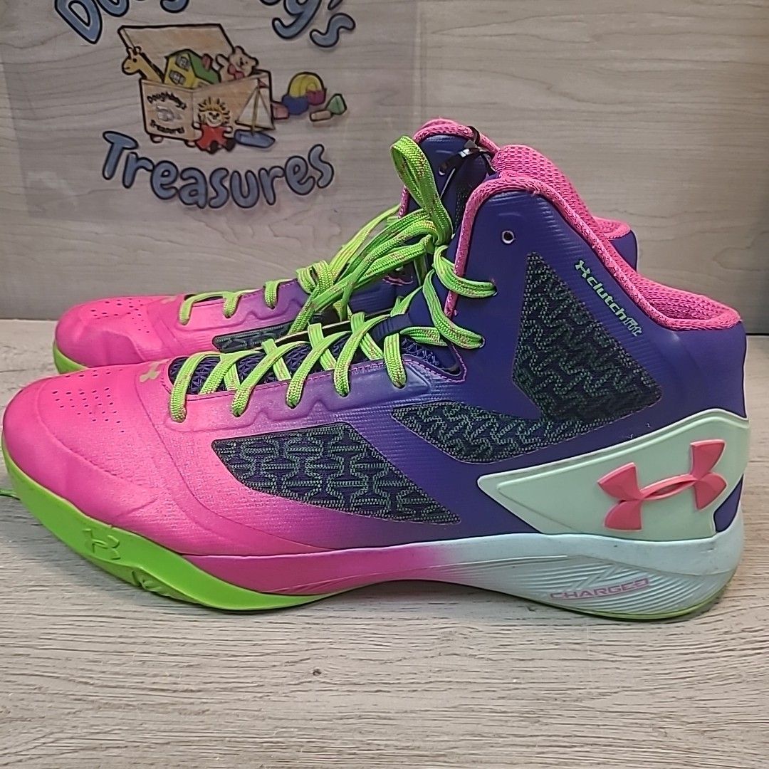 Under Armour Clutchfit Drive Hi Top Shoes Size 15 VGC 1276456-678 10/2015