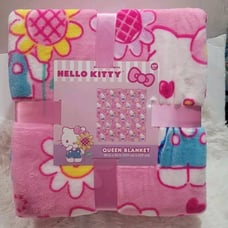 Hello Kitty pink spring daisy blanket. QUEEN