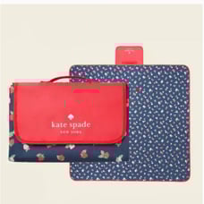 KATE SPADE New York Strawberry Toss Packable Outdoor Picnic Blanket NEW