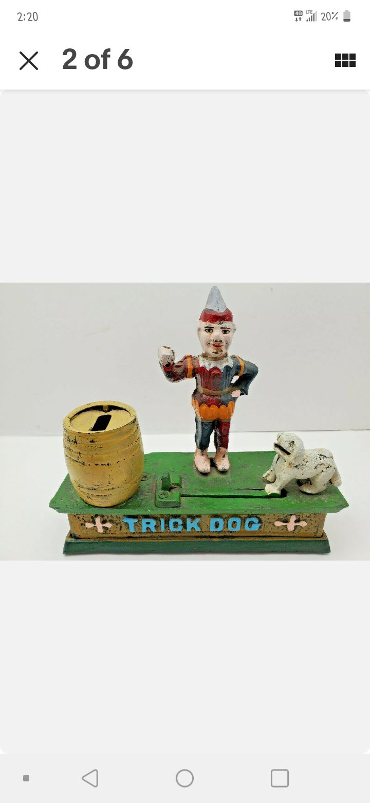 Vintage Trick Dog Cast Iron Mechanical C