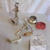Victoria Manual Low Hopper Grain Grinder, silver, red