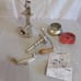 Victoria Manual Low Hopper Grain Grinder, silver, red