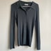 Aritzia Finley Ribbed Polo Sweater - Smokey Emerald Green, Medium