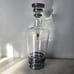 BLOCK CRYSTAL CARNIVAL RIBBED PURPLE BLUE GREEN 12 DECANTER with STOPPER Poland