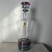 BLOCK CRYSTAL CARNIVAL RIBBED PURPLE BLUE GREEN 12 DECANTER with STOPPER Poland