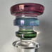BLOCK CRYSTAL CARNIVAL RIBBED PURPLE BLUE GREEN 12 DECANTER with STOPPER Poland