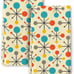 16 x24 Modern Atomic Retro Colors Kitchen Dish Towel Set of 2