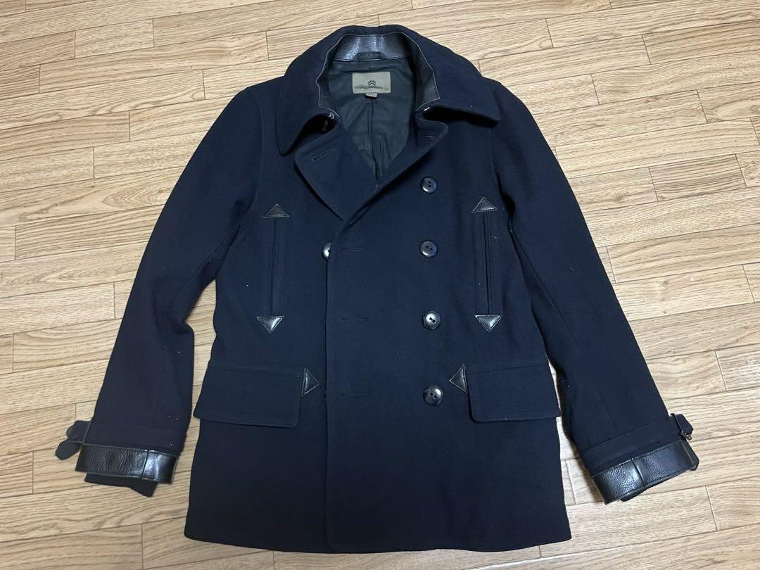 Nigel Cabourn Military Pea Coat Jacket Oil Cloth Wax Cotton