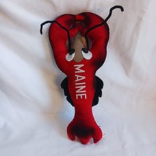 Vintage Maine Lobster Plush Made In Japan Velour Fifties