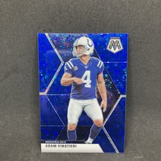 2020 Panini Mosaic No Huddle Blue Prizm /75 Adam Vinatieri
