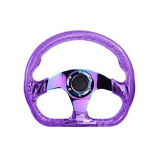 JDM Universal 6-Hole 326mm Vip Purple Crystal Bubble Neo Spoke Steering Wheel