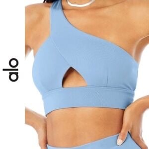 最新発見 Sports Flex Diagonal BLUE LIGHT | Yoga Alo | NWOT Bra XS | ヨガ・ピラティス