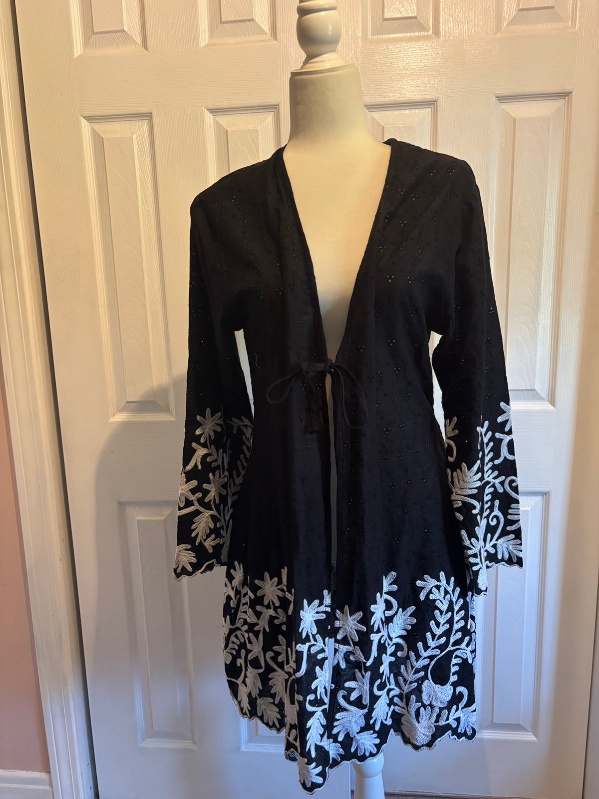 Black and White Floral coverup