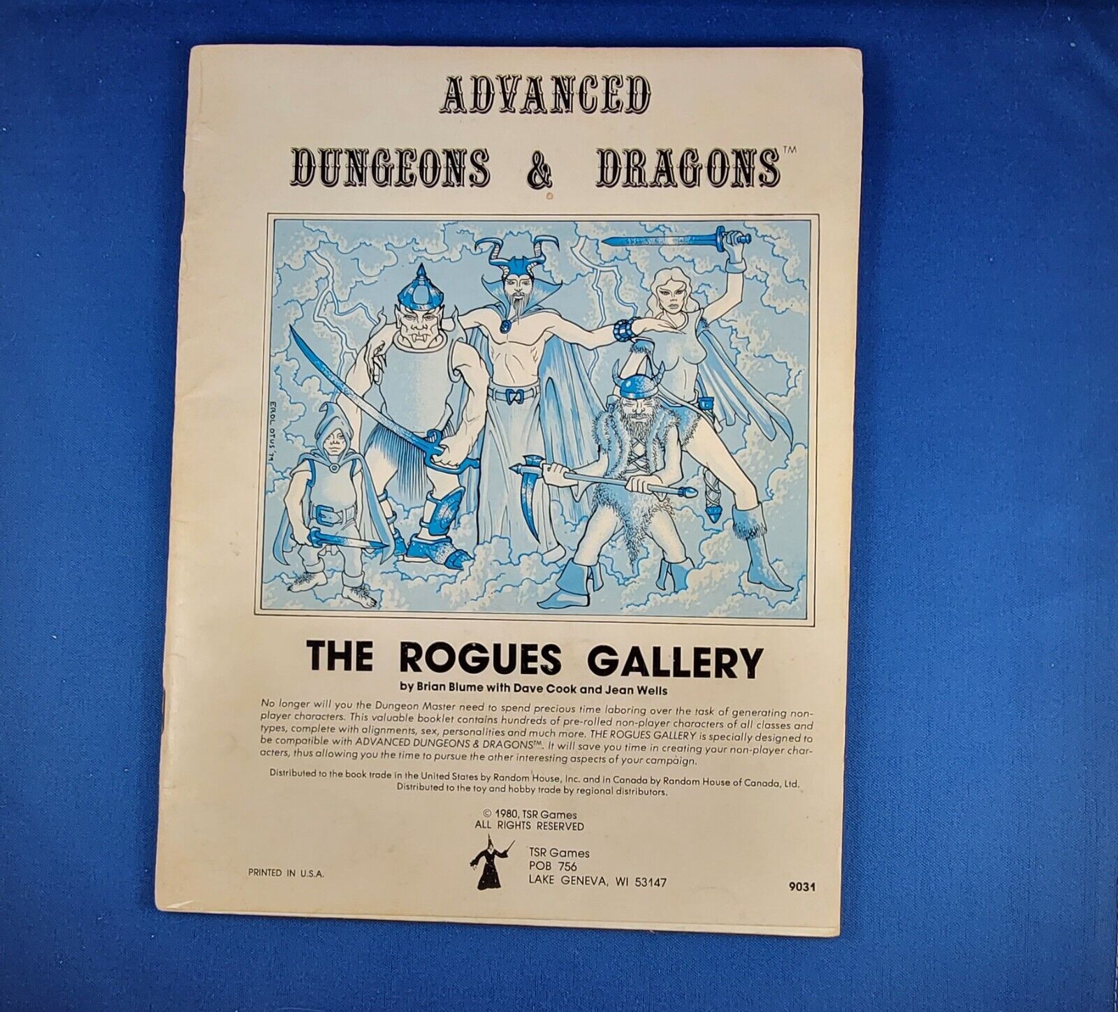 Advanced Dungeons & Dragons THE ROGUES GALLERY 1980 TSR #9031 AD&D