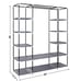 Portable Closet Wardrobe Clothes Rack Storage Organizer Shelf Water-Proof Fabric