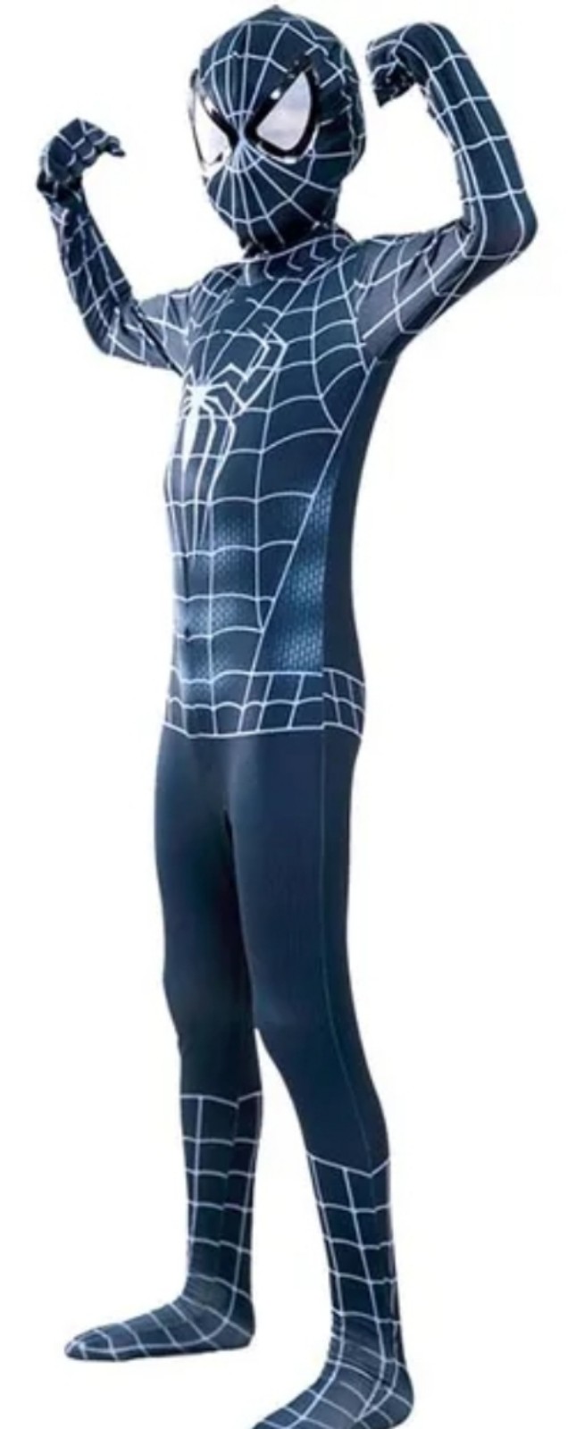 Marvel Black Spiderman Children Costumes Jumpsuit with Mask Spider Man