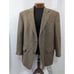 NWOT! LANDS' END! LAMBSWOOL! NUTMEG BROWN, CREAM HERRINGBONE JACKET! SZ 46R