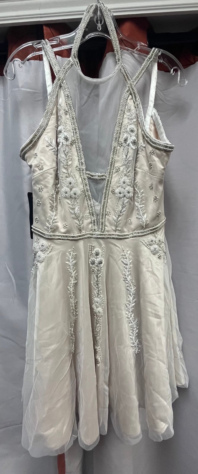 New BEBE EMBELLISHED DEEP mini dress
