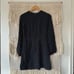 Theory Black Crepe Polka Dot Crew Dress