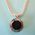 2.62ct 100% REAL NATURAL BLACK DIAMOND NECKLACE,CERTI FICATE,FREE DIAMOND TESTER