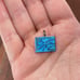 Vintage Wells 925 Sterling Silver Cloisonné Bahama Islands Map Pendant Charm