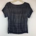 Black Silver Crinkle Top Sz M