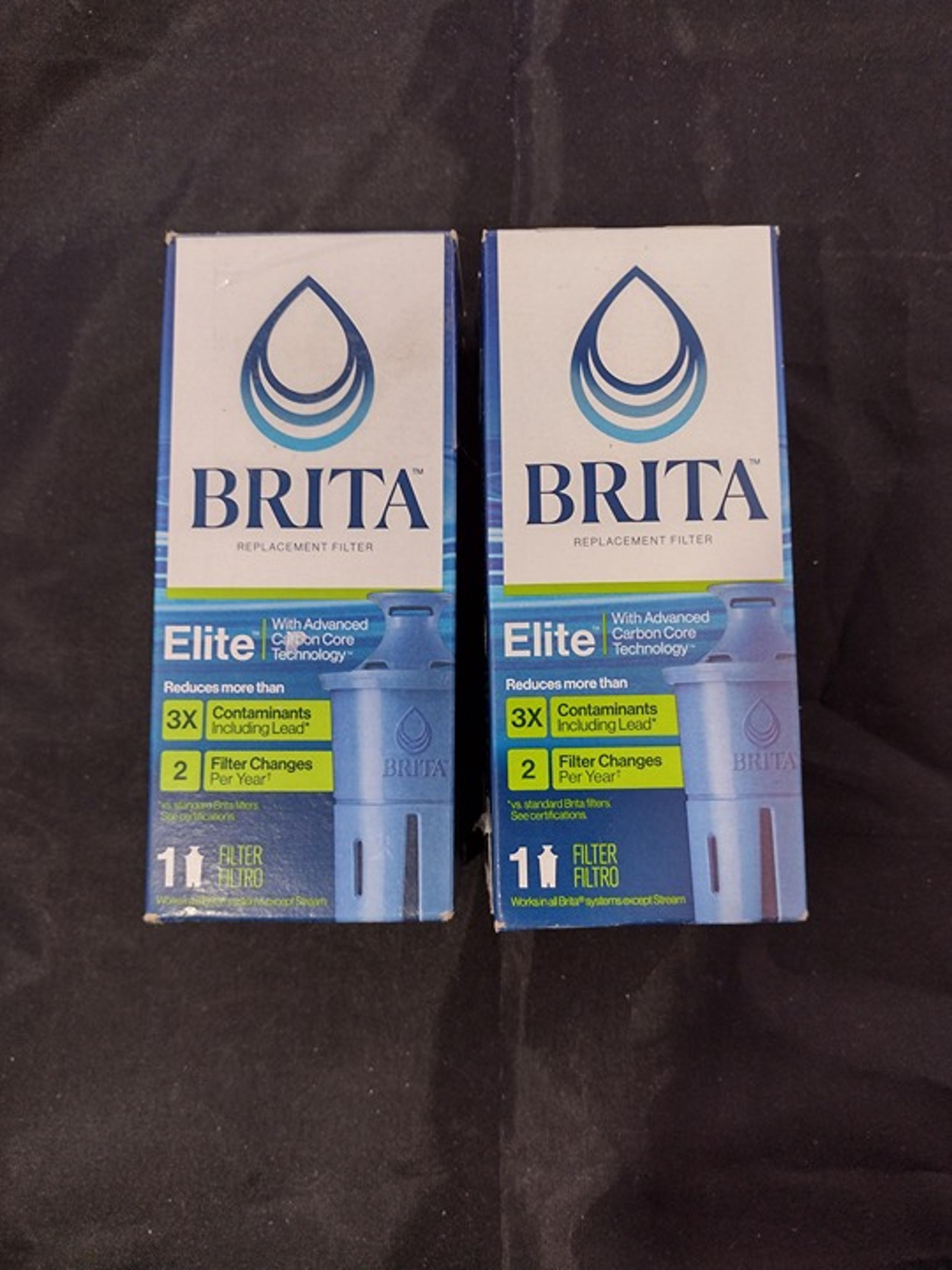 (2) Brita Elite Replacement Water Filter for Pitchers and Dispensers