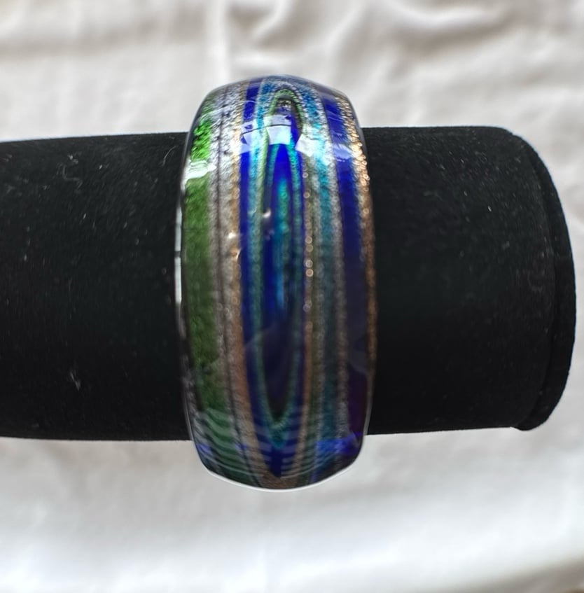 Venetian Cobalt Blue Murano Glass Cuff Bracelet