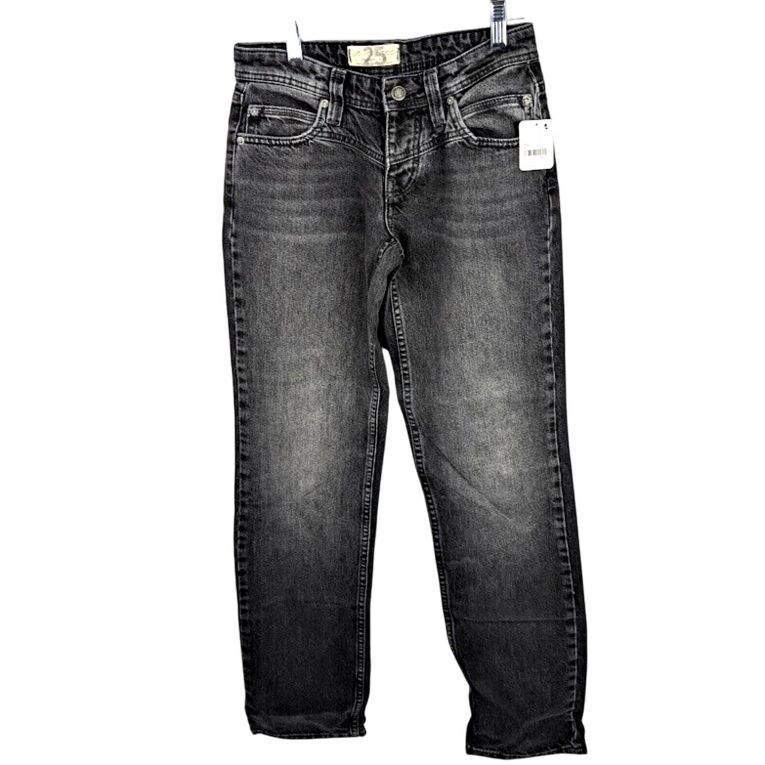 Free People We the Free Shelby Low-Rise Boyfriend Jeans Backseat Black Size 25