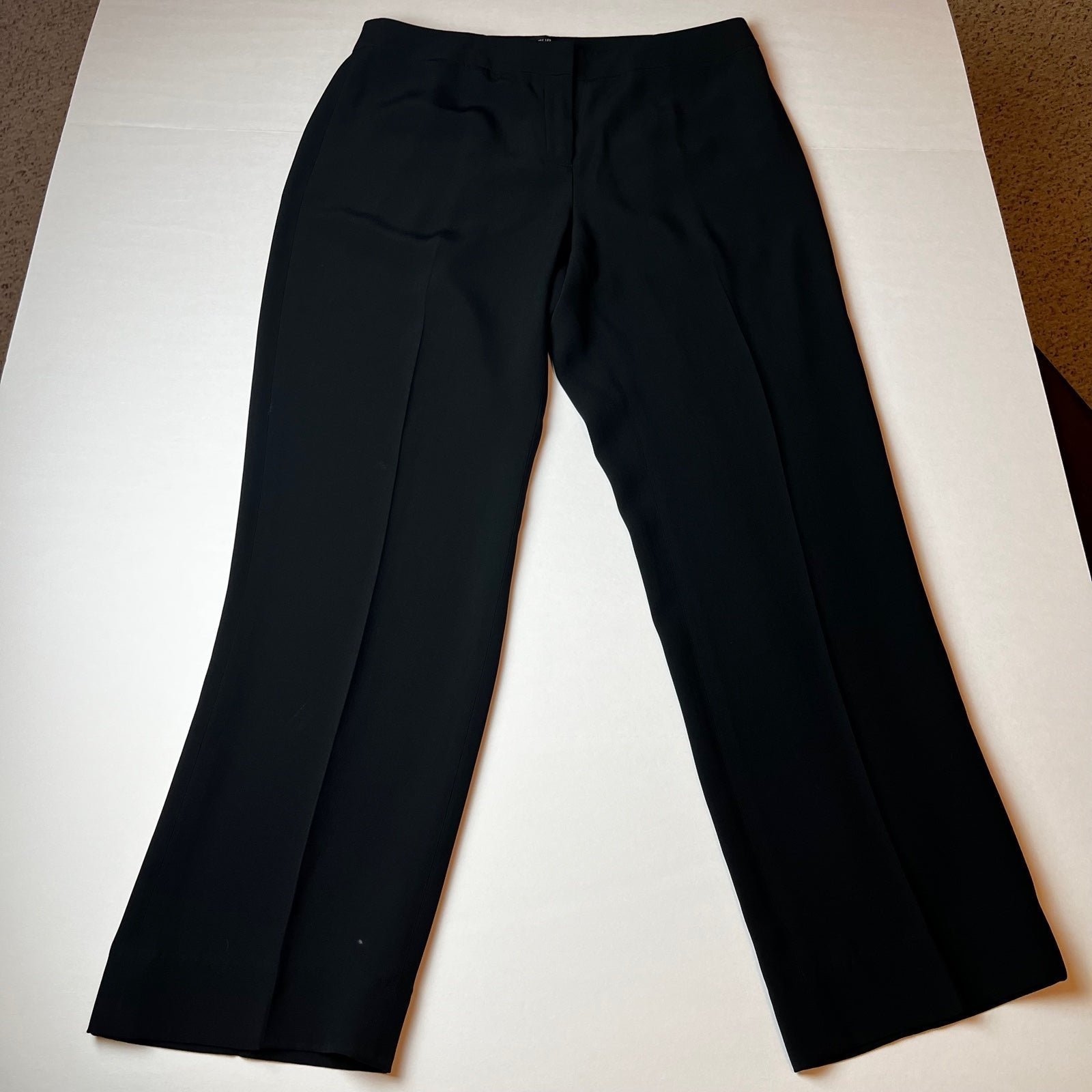 Lafayette 148 New York Barrow Dress Pant Womens Size 10 Black Viscose Acetate