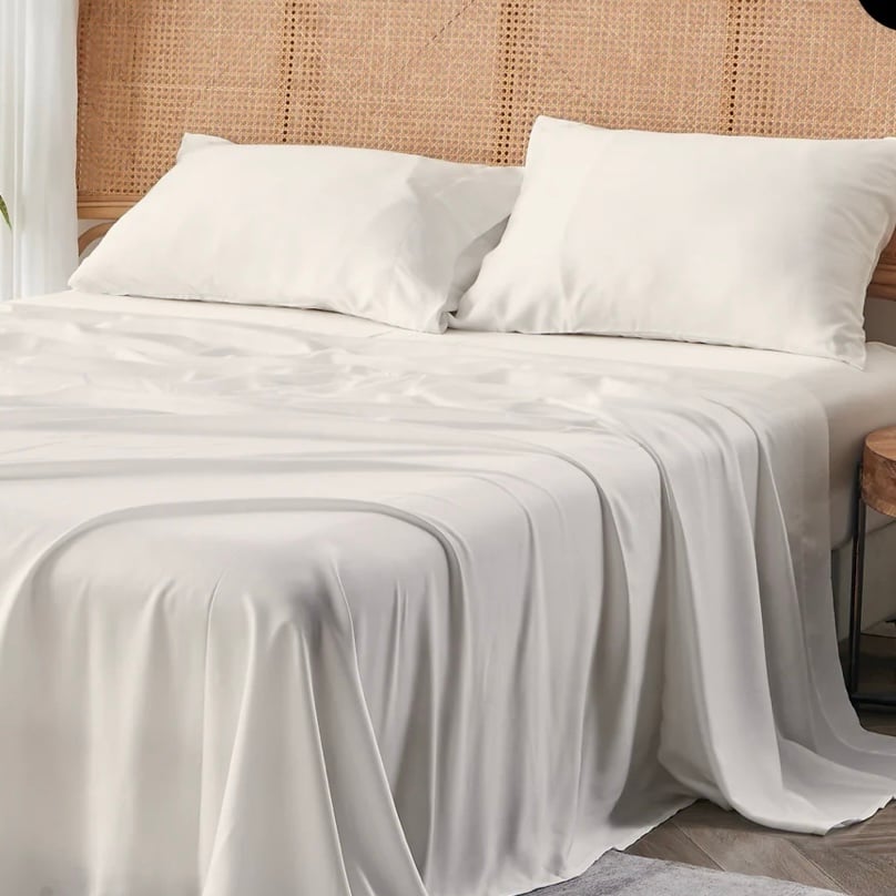 COOLING EUCALYPTUS AiryWeight Eucalyptus Tencel Ivory Queen Minimal Sheet Set