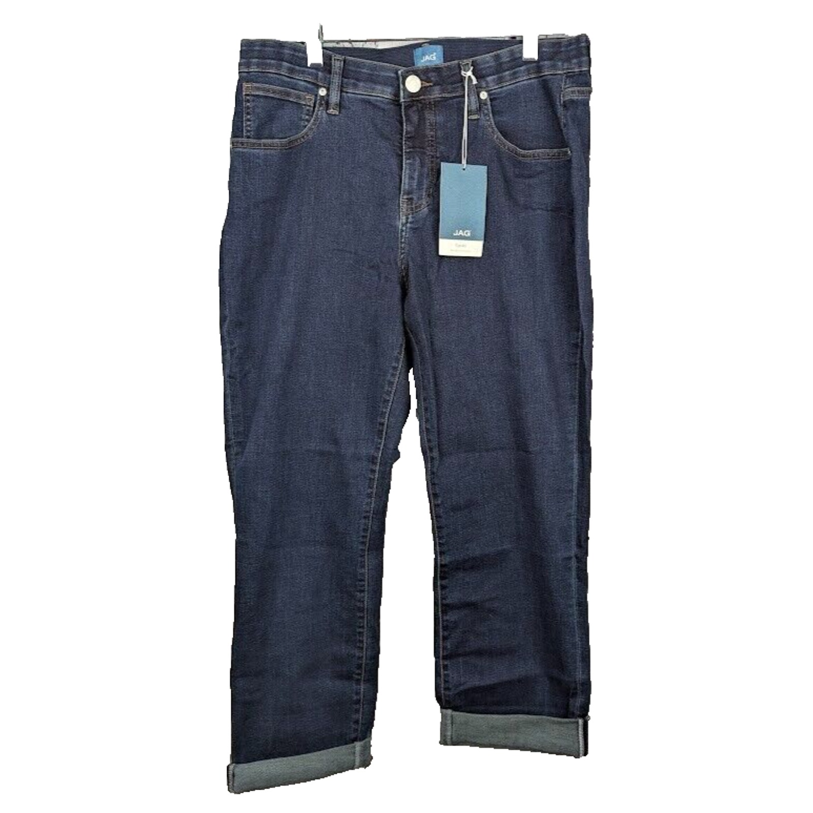 Jag Women's Carter Mid Rise Girlfriend Jeans Lenox Blue Size 14