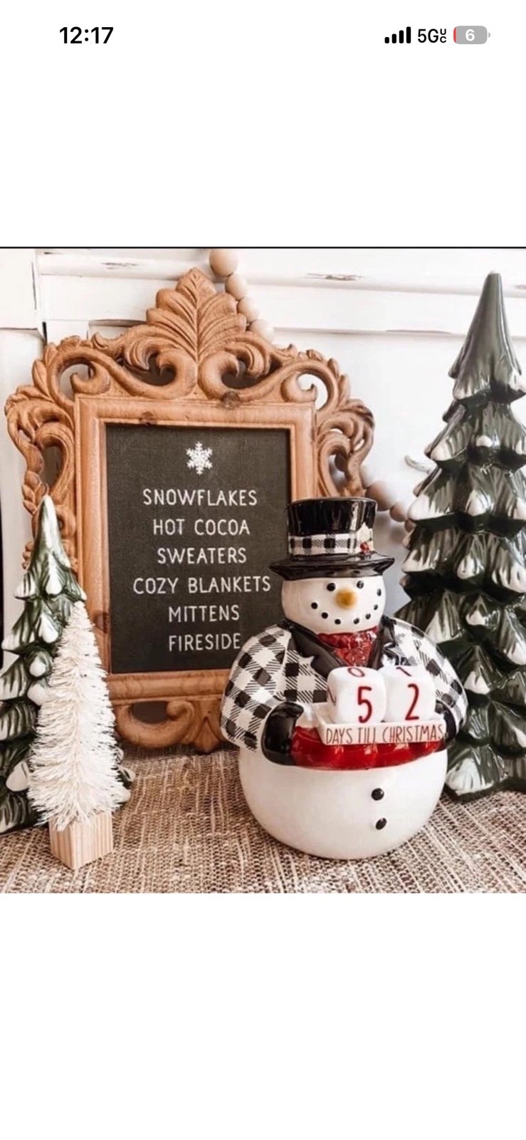 Scentsy Kickoff to Christmas Warmer- Holiday decor- Count Down To Christmas