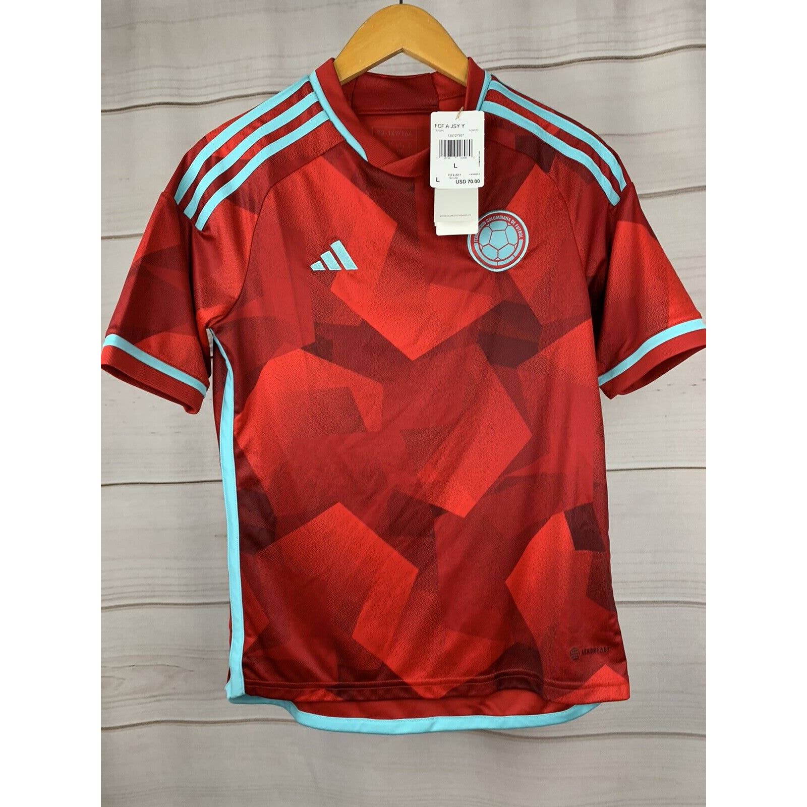 Mega Sale - Adidas Colombia 2022 Authentic Away World Cup Jersey HB9173 Youth L #B75 - Thrifty Thursday Throwdown:£38