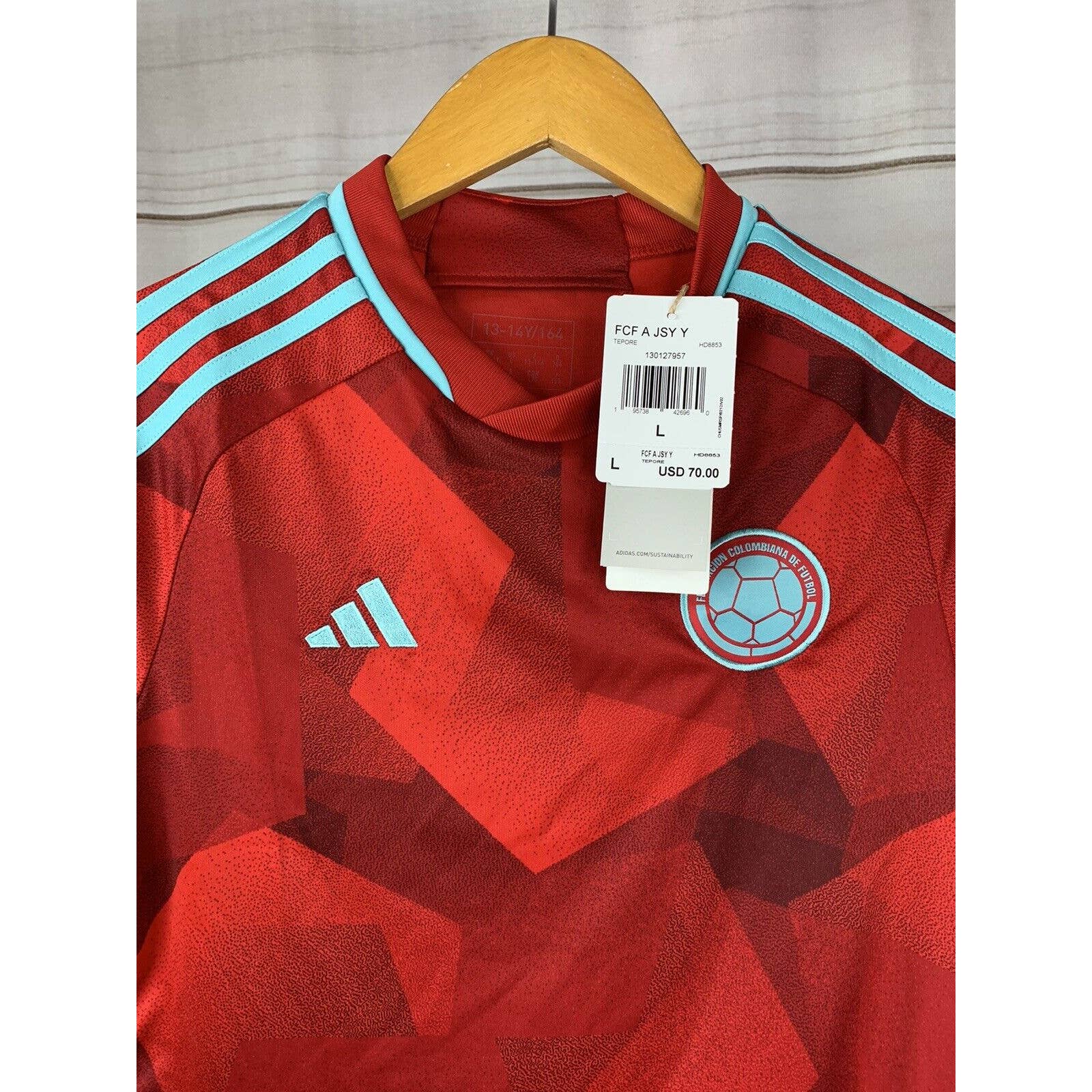 Mega Sale - Adidas Colombia 2022 Authentic Away World Cup Jersey HB9173 Youth L #B75 - Thrifty Thursday Throwdown:£38